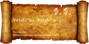 Vetési Virág névjegykártya
