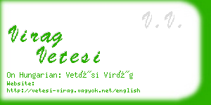 virag vetesi business card